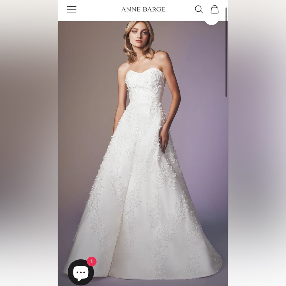 Anne Barge Confetti Strapless Wedding Gown